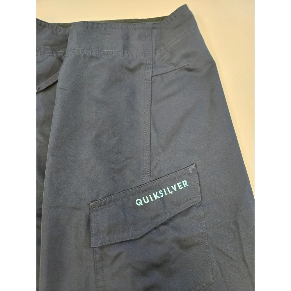 Quiksilver Mens Navy Cargo Board Shorts Swim Trunks Size 30‎ AQBBS03072